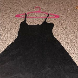 black strappy dress